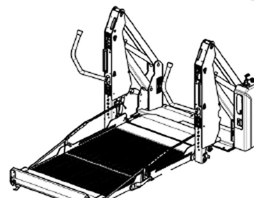 SENTOR lift açık konum izometrik görünüş
